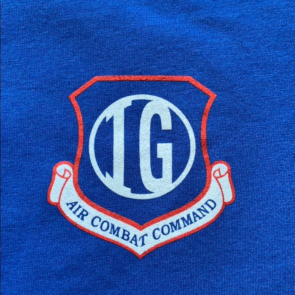 Vintage “air force” blue t shirt.